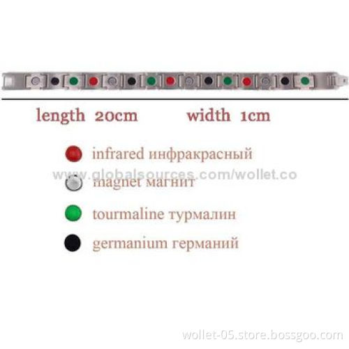Heavy Solid Stainless Steel Therapy Bracelet with Enamel, Accept Customization, Vogue Trend